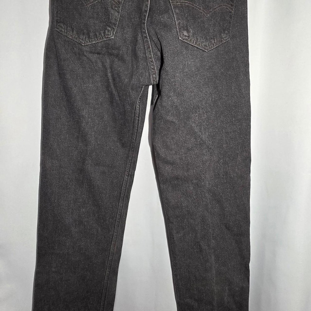 Vintage 1990 Levi's 501-0658 Black Gray Jeans USA Made 32x36 Button Fly 653 - Picture 3 of 8